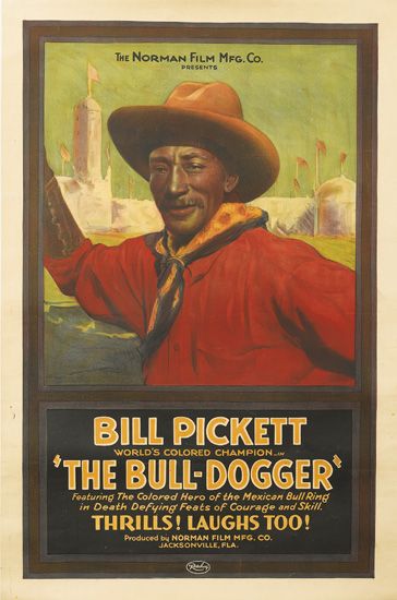 (FILM.) Bill Pickett. Worlds Colored Champion. The Bull-Dogger.